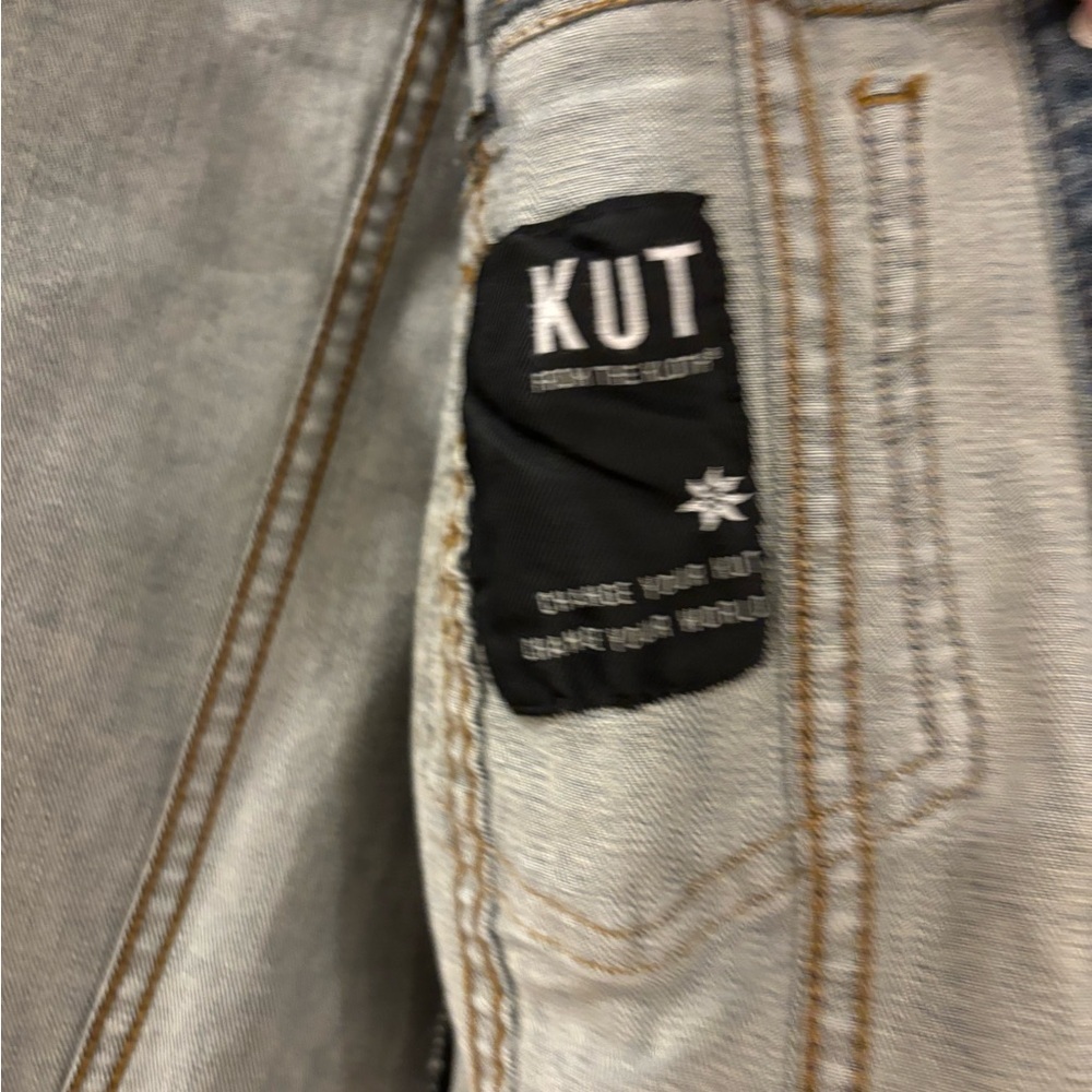 KUT from the Kloth Women’s Classic Blue Denim Jacket Size M Helena Jean jacket - Picture 7 of 9